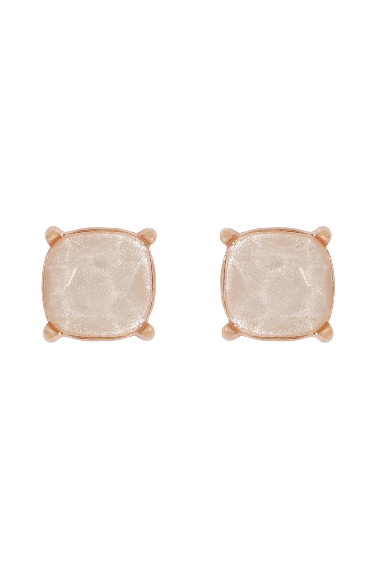 Fine Glitter Epoxy Stud Earrings