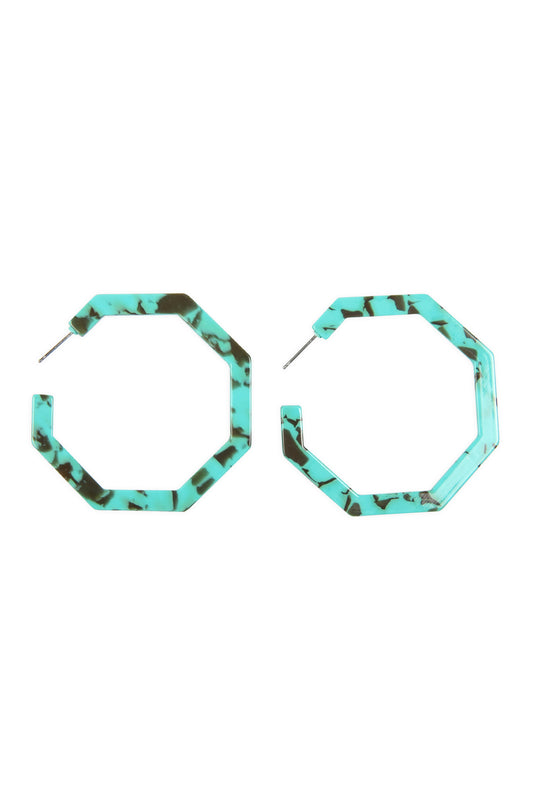 Octagon Acetate Earrings