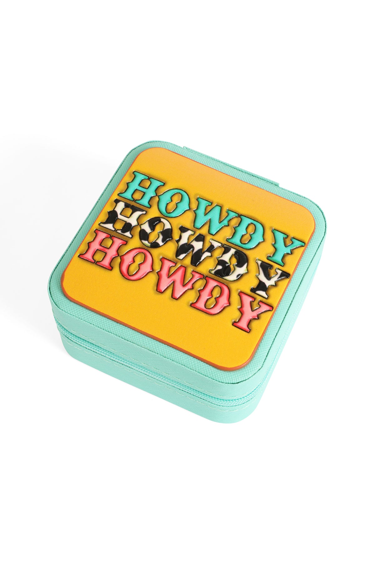 Western Howdy Leather Travel Jewelry Box