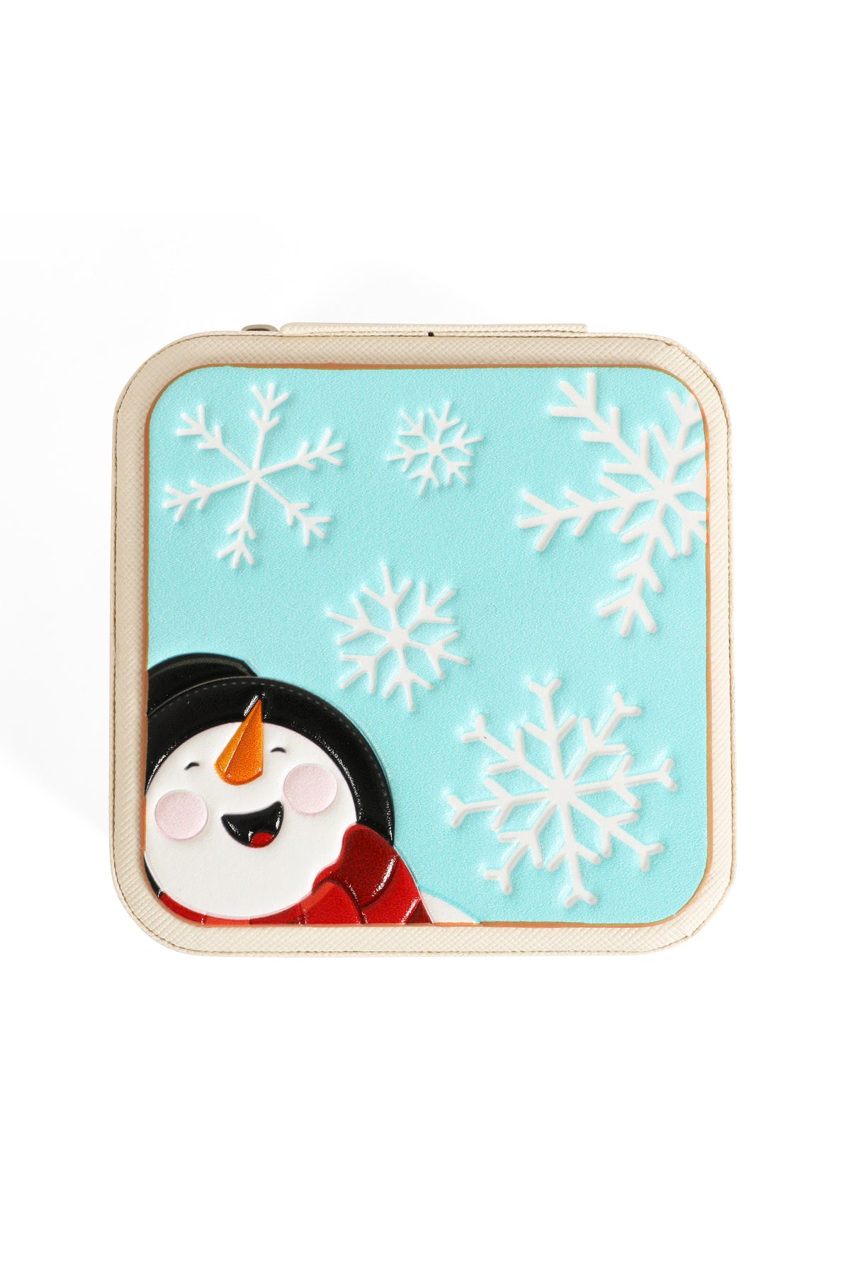Christmas Pattern Leather Jewelry Box