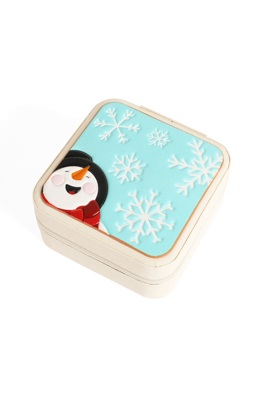 Christmas Pattern Leather Jewelry Box