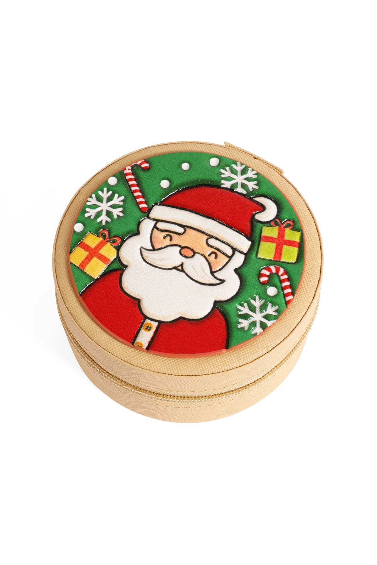 Christmas Santa Claus Leather Jewelry Box
