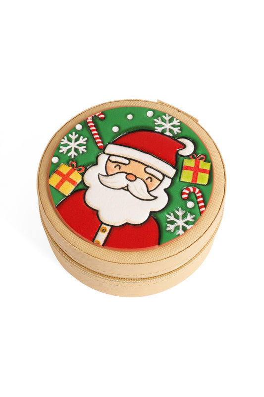 Christmas Santa Claus Leather Jewelry Box
