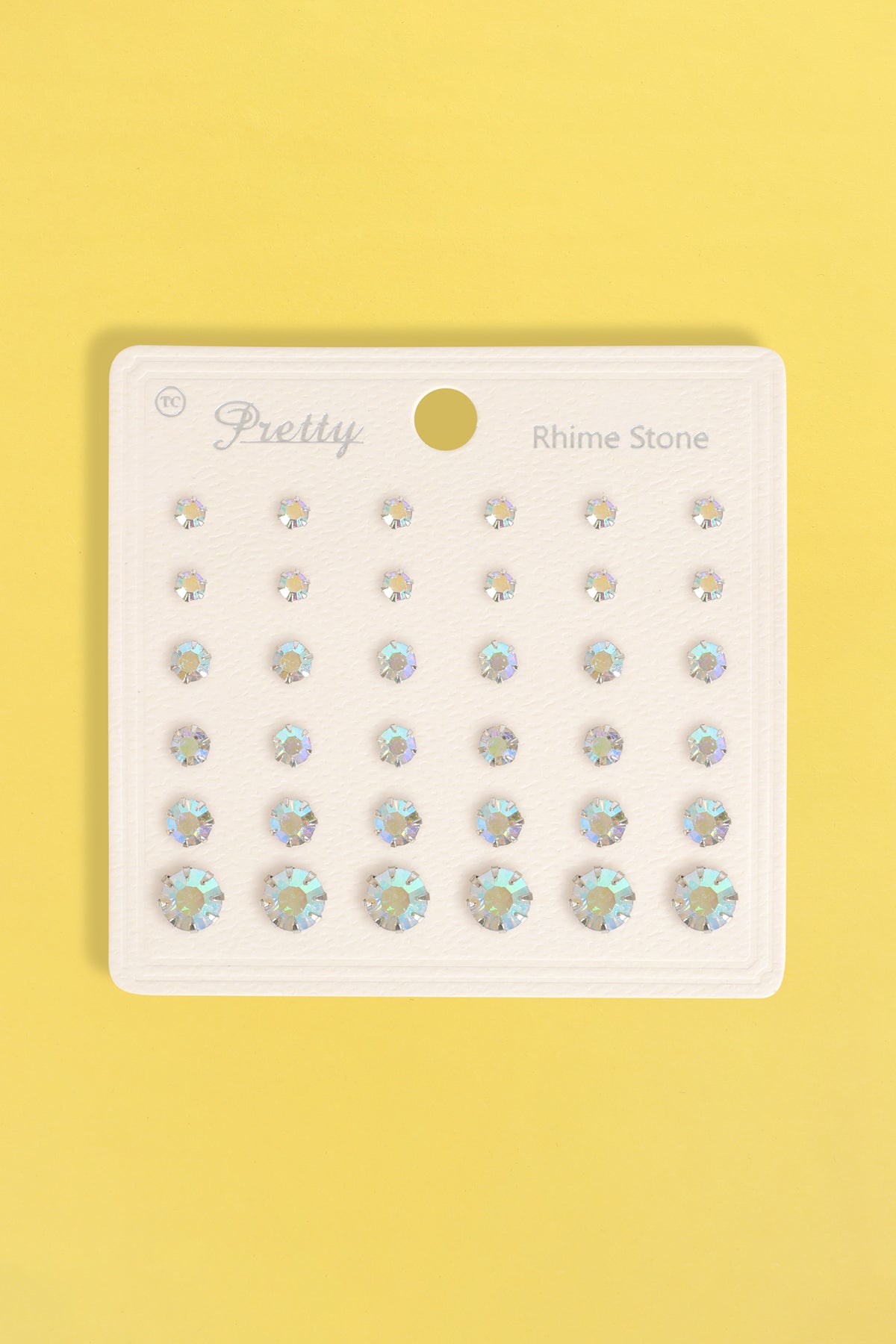Multi Size Rhinestone Stud Earrings Set