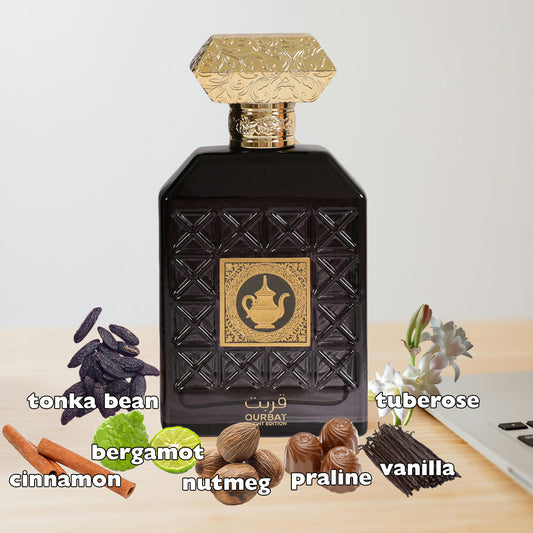 Qurbat Knight Edition Spray Perfume Eau De Parfum For Men And Women - 100ML/3.4FL.OZ./3PCS