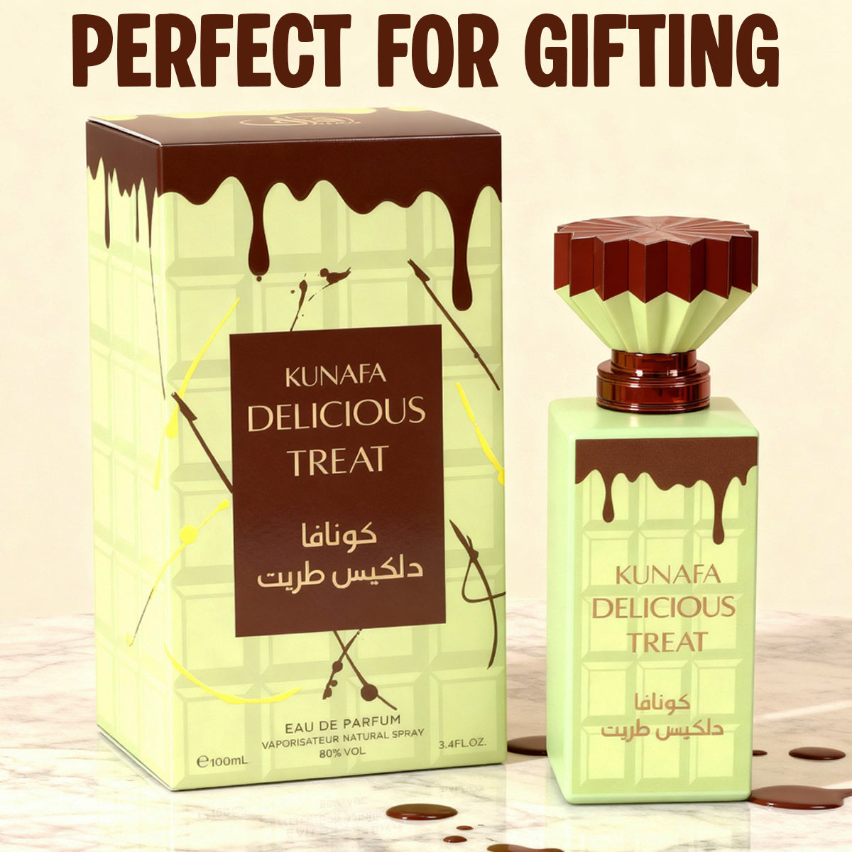 Kunafa Delicious Treat Spray Perfume Eau De Parfum For Men And Women - 100ML/3.4FL.OZ.
