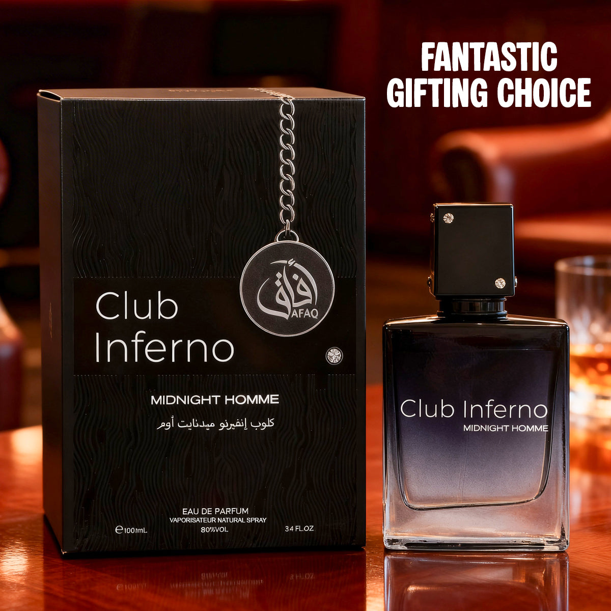 Club Inferno Midnight Homme Spray Perfume Eau De Parfum For Men - 100ML/3.4FL.OZ.