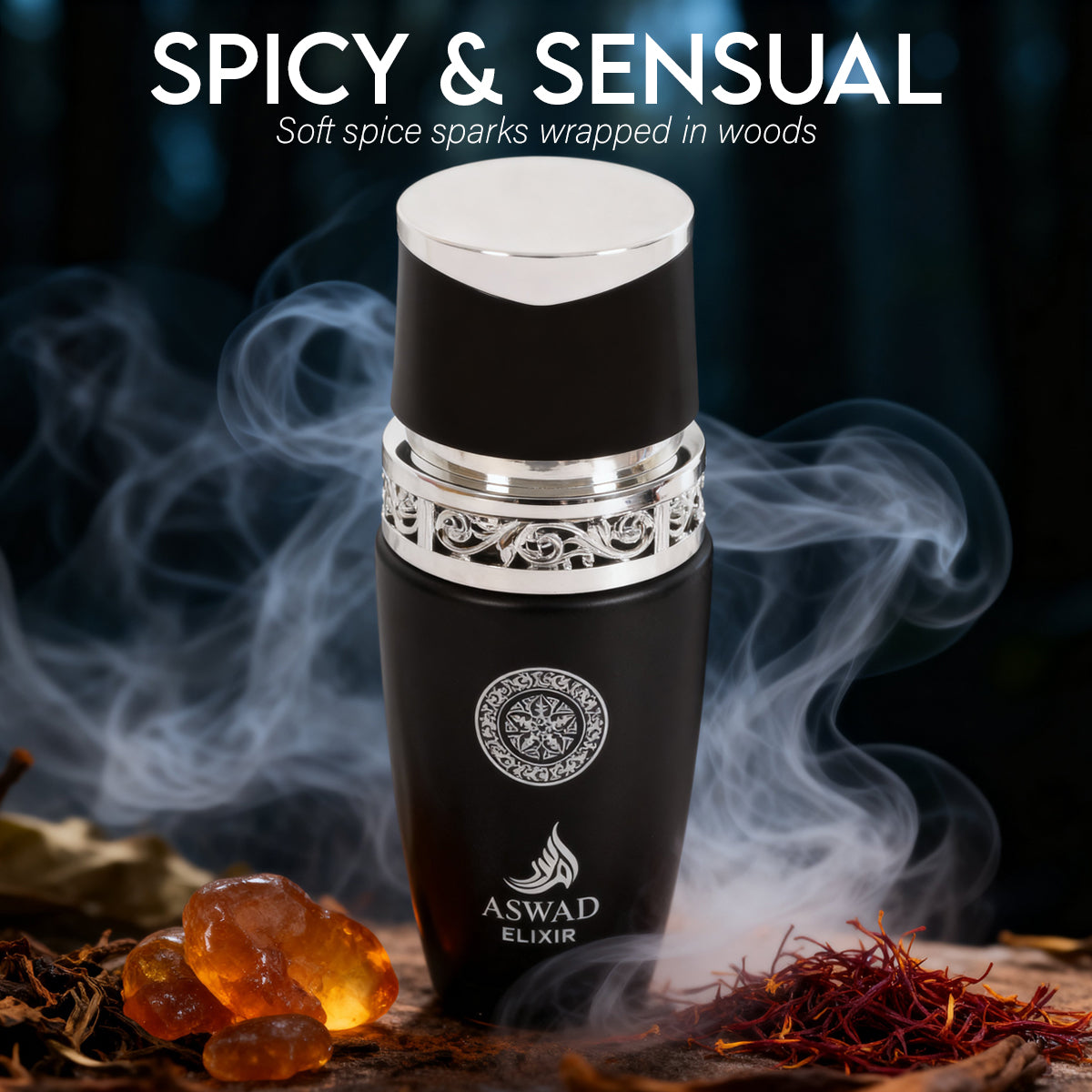 Aswad Elixir Spray Perfume Eau De Parfum For Men - 100ML/3.4FL.OZ./3PCS