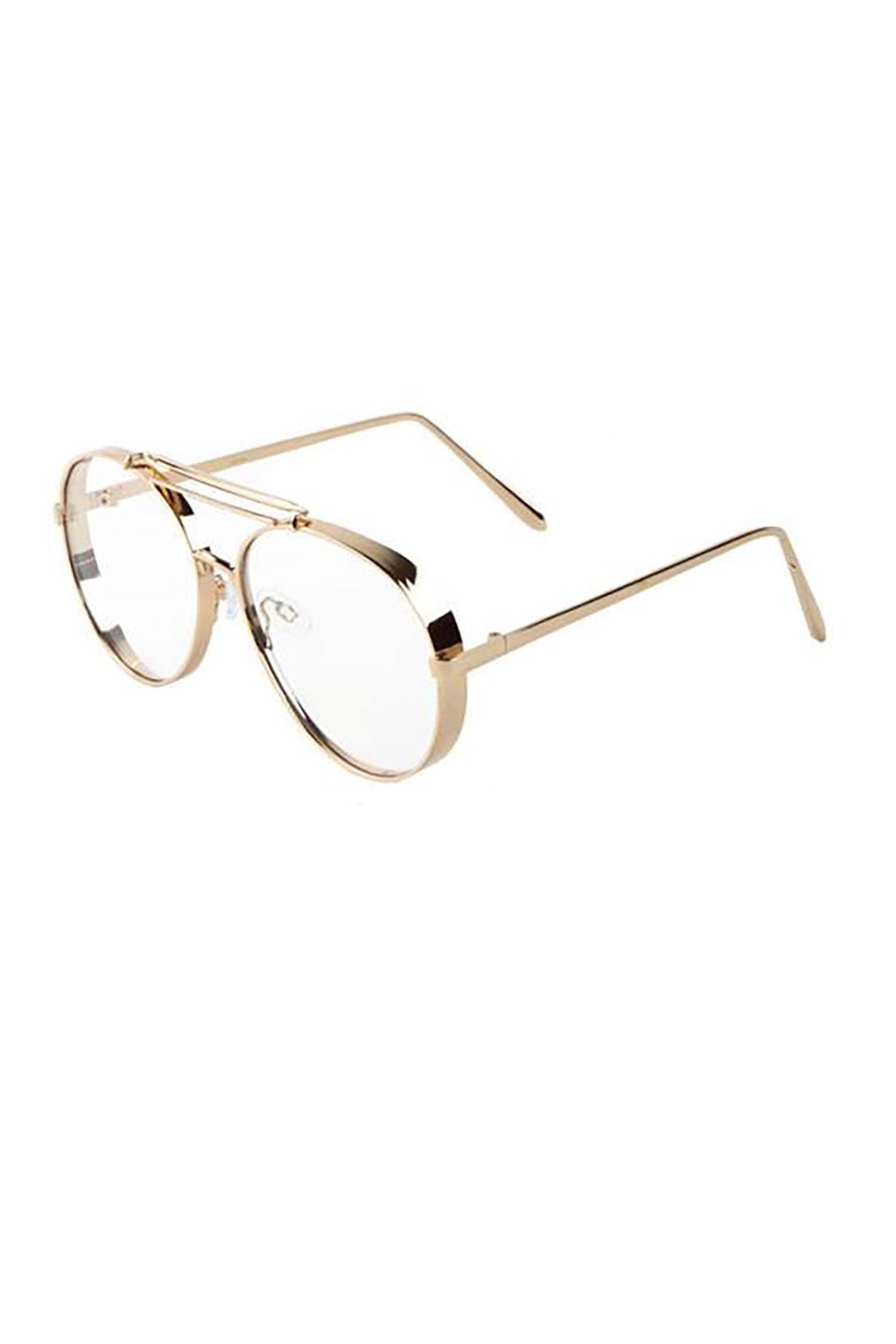 Round Aviator Metal Frame Fashion Eyeglasses