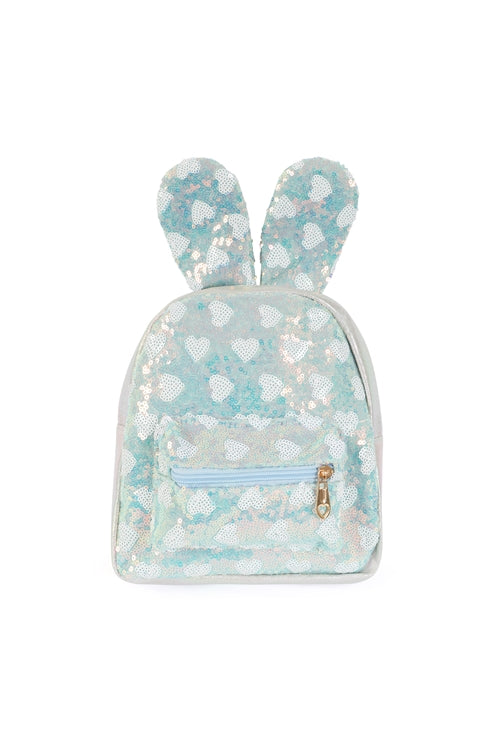 Cute Bunny Ears Glitter Kids Backpack