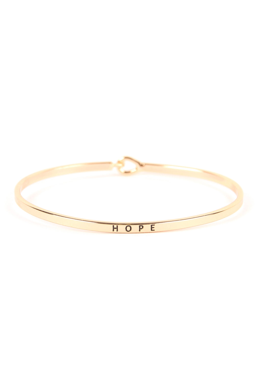 Hope Hinge Cuff Bracelet Silver
