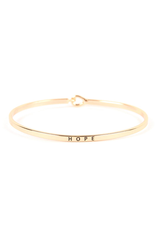 Hope Hinge Cuff Bracelet Silver