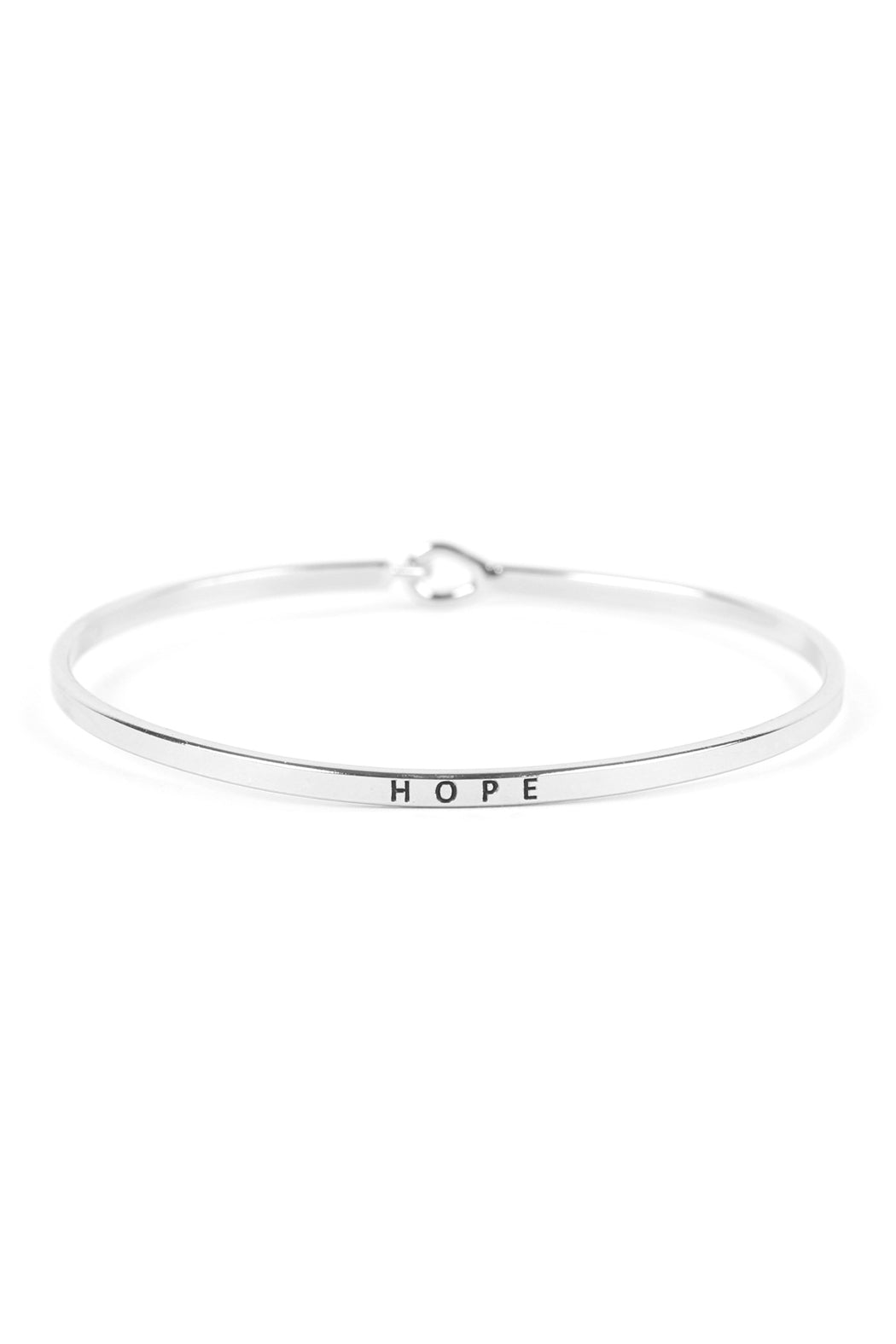 Hope Hinge Cuff Bracelet Silver