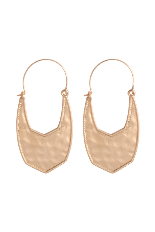 Geometric Shape Metal Hoop Earrings