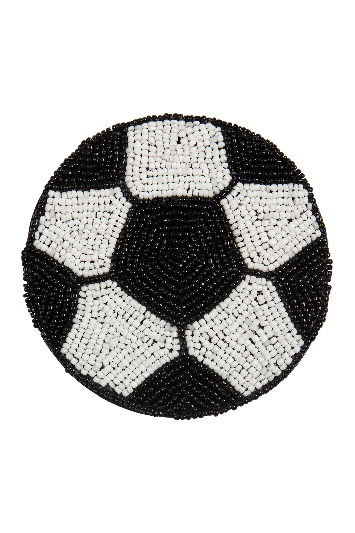 4" Soccer Ball Handmade Seed Bead Coaster