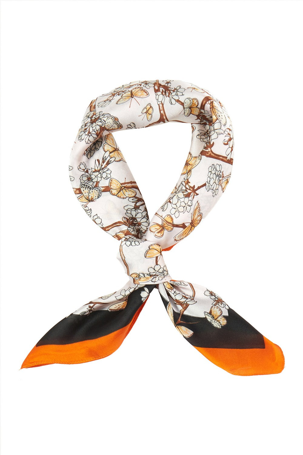Vibrant Flower With Butterfly Bandana