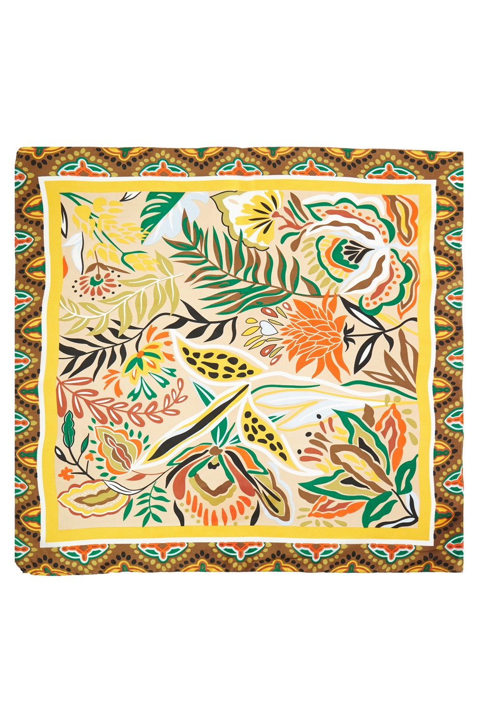 Tropical Leaves Print Bandana