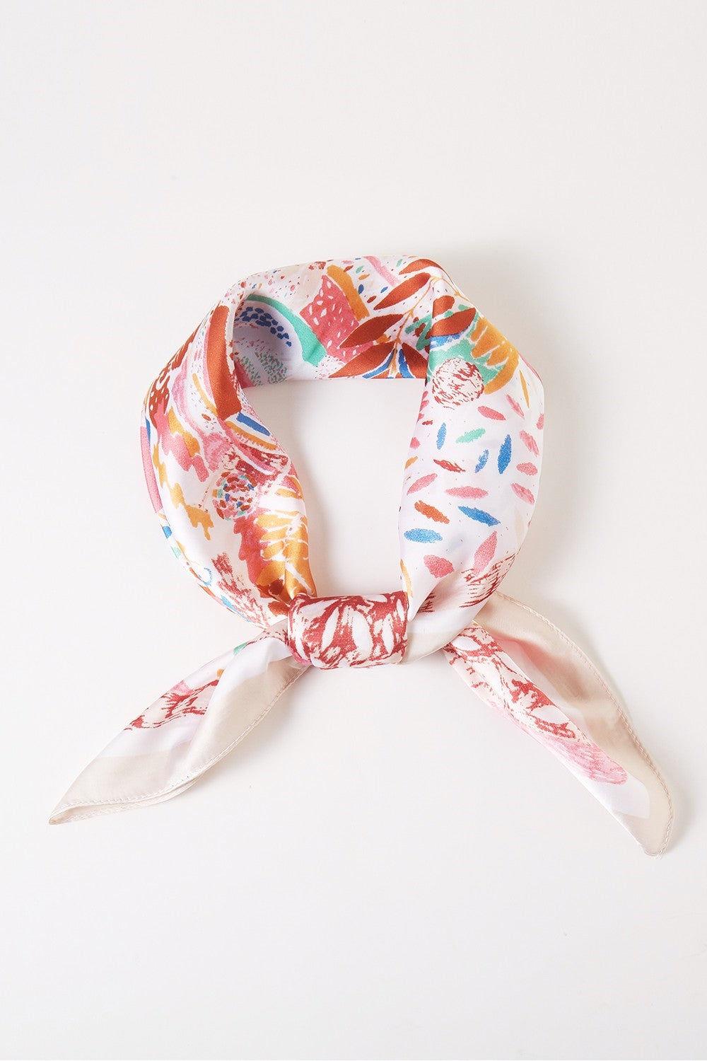 Multi Leaves Print Bandana