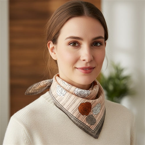 Modern Rose Print Bandana