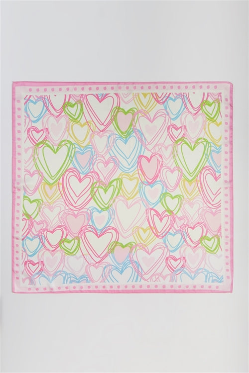 Heart Print Bandana