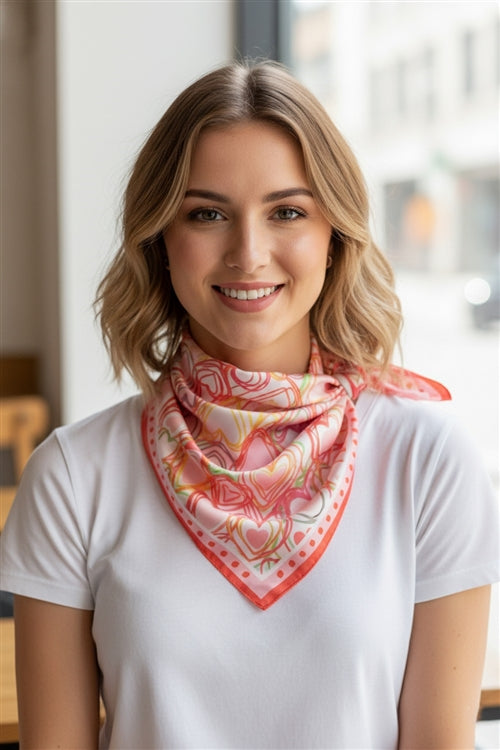 Heart Print Bandana