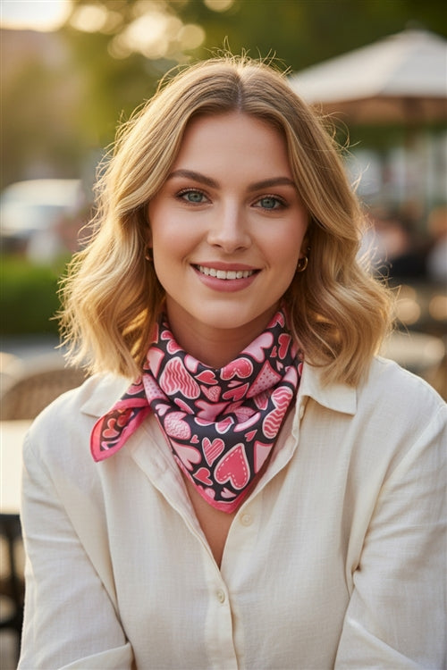 Heart Print Bandana
