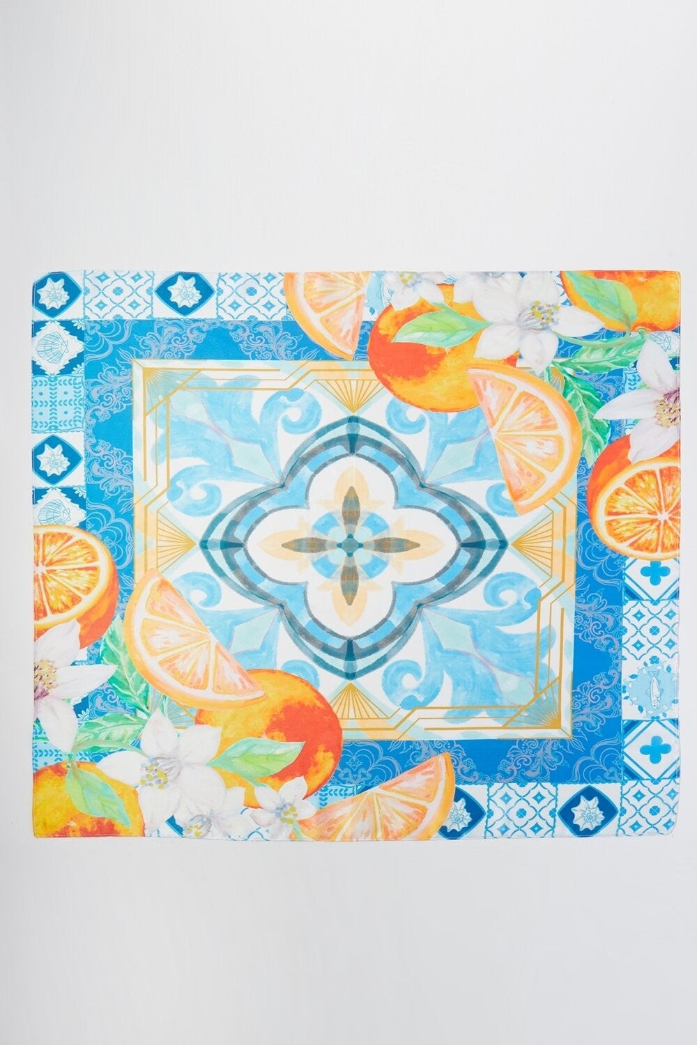 Orange Mosaic Print Bandana