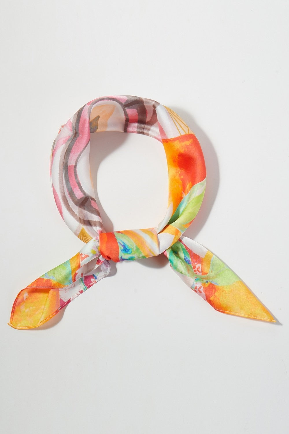Orange Mosaic Print Bandana