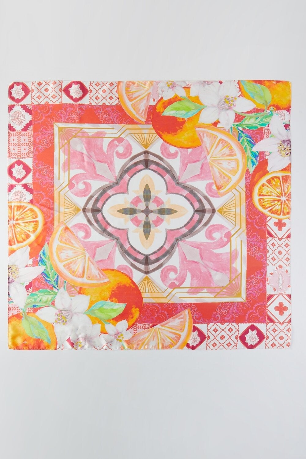 Orange Mosaic Print Bandana