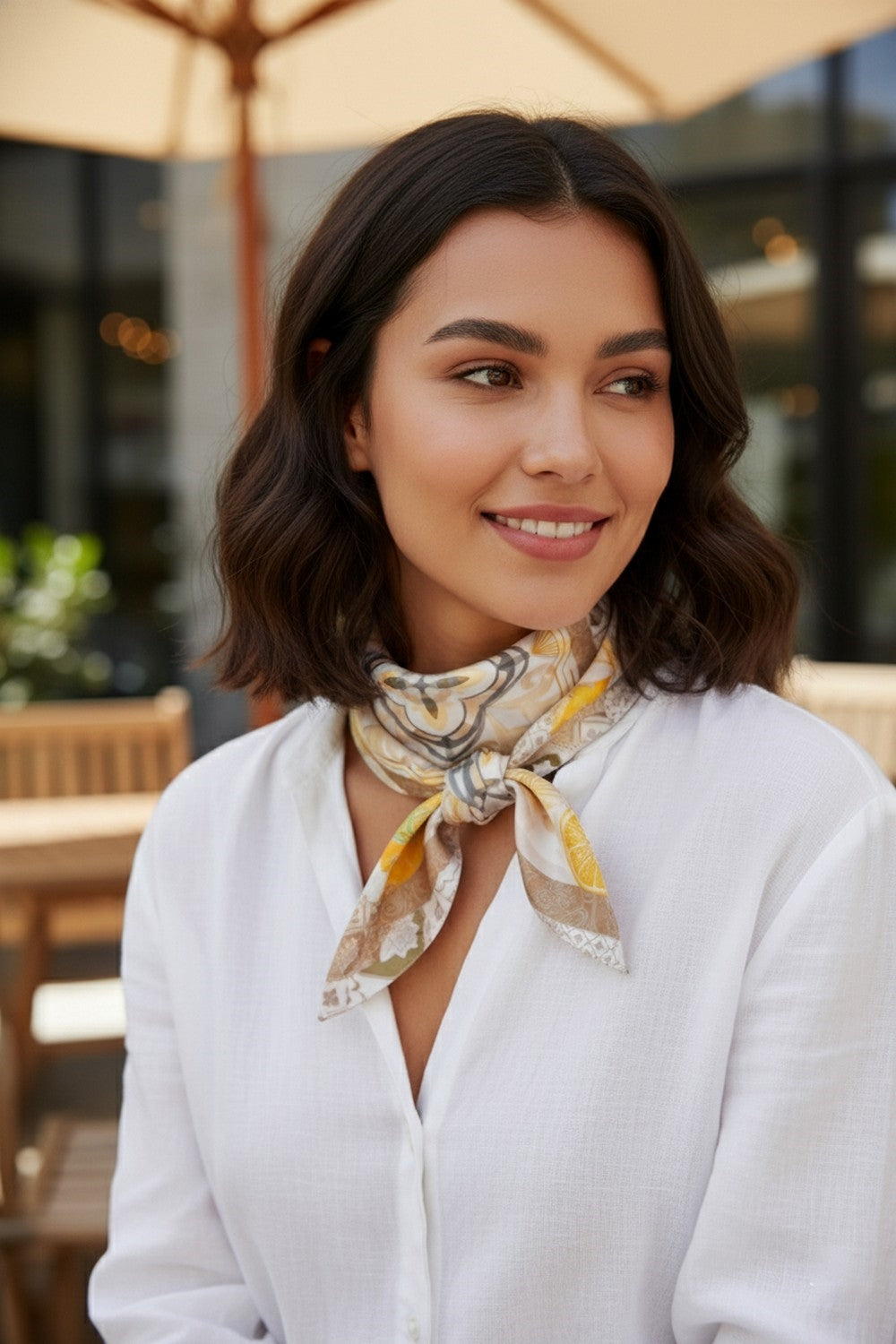 Orange Mosaic Print Bandana
