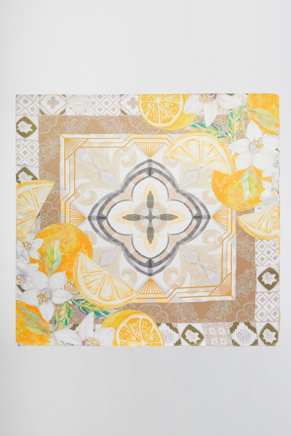 Orange Mosaic Print Bandana