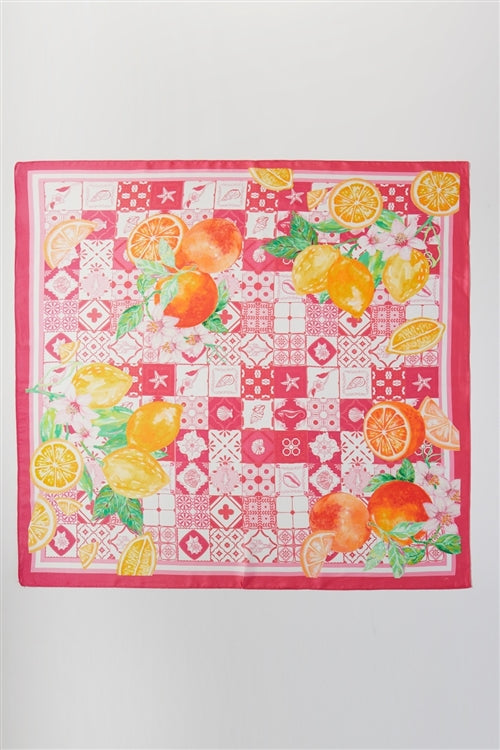 Citrus Mosaic Print Bandana