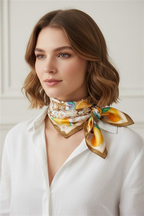 Citrus Mosaic Print Bandana