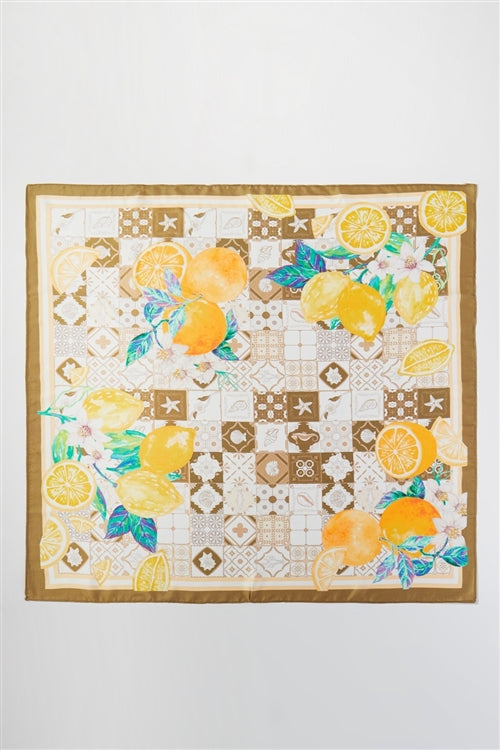Citrus Mosaic Print Bandana