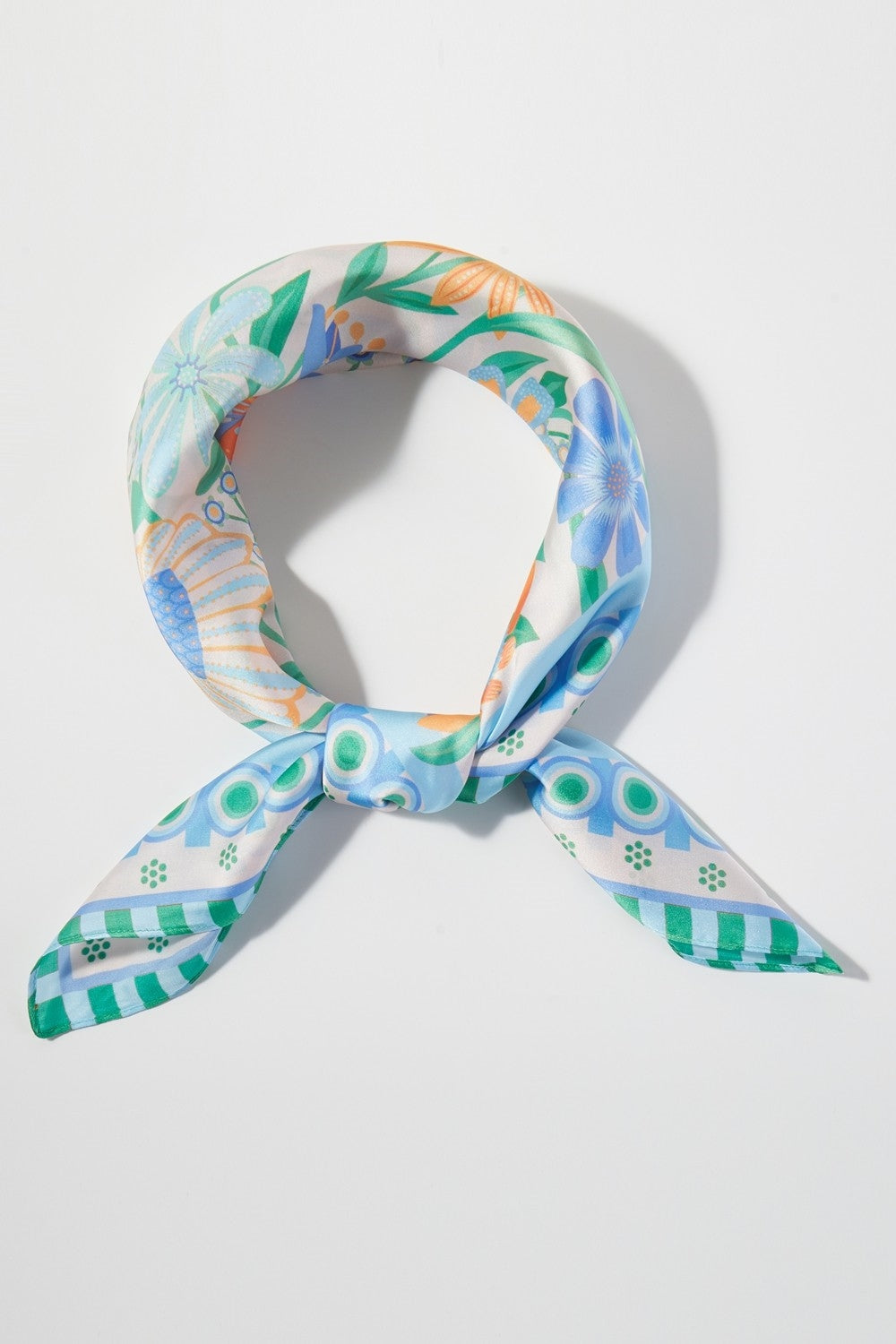 Retro Floral Print Bandana