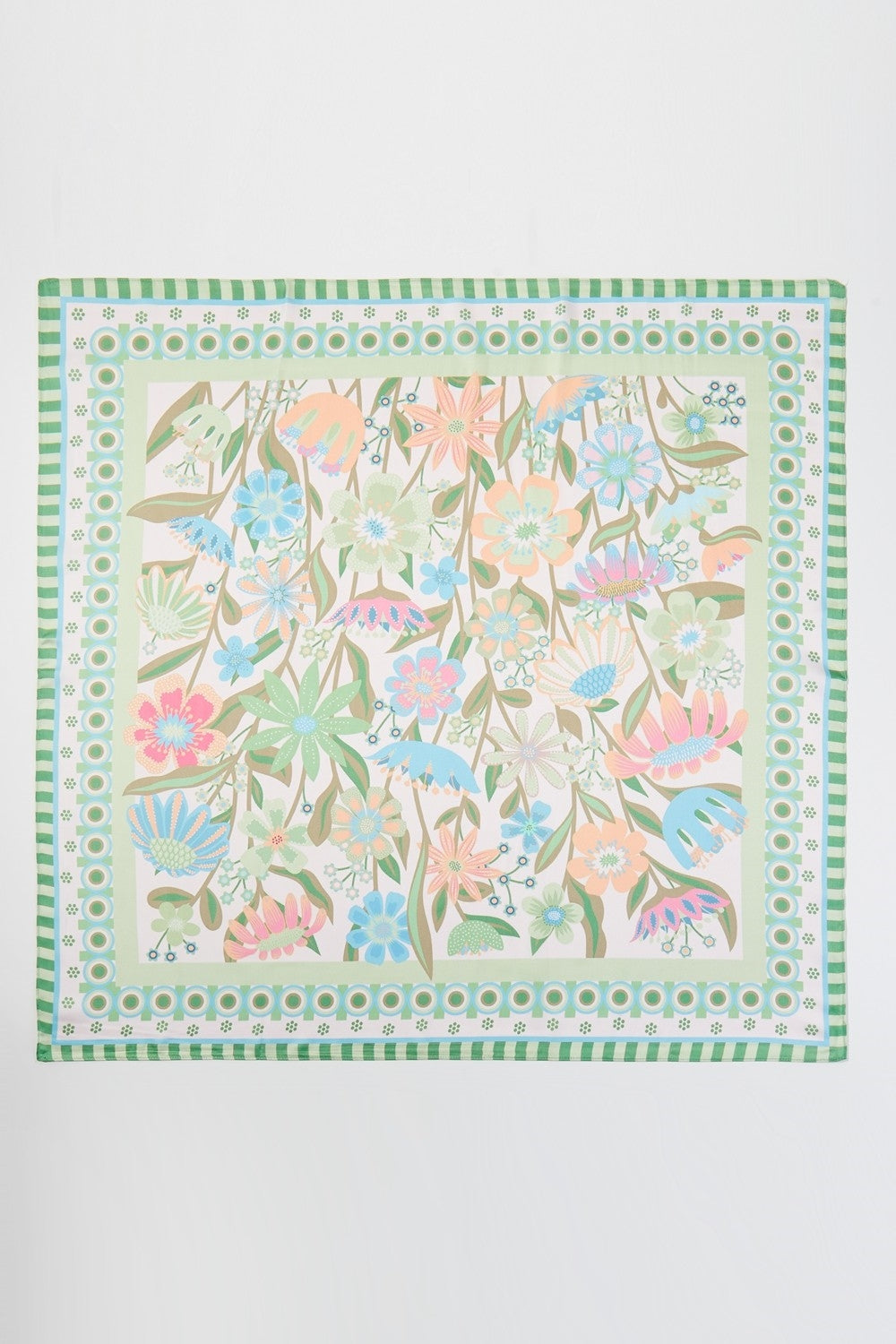 Retro Floral Print Bandana