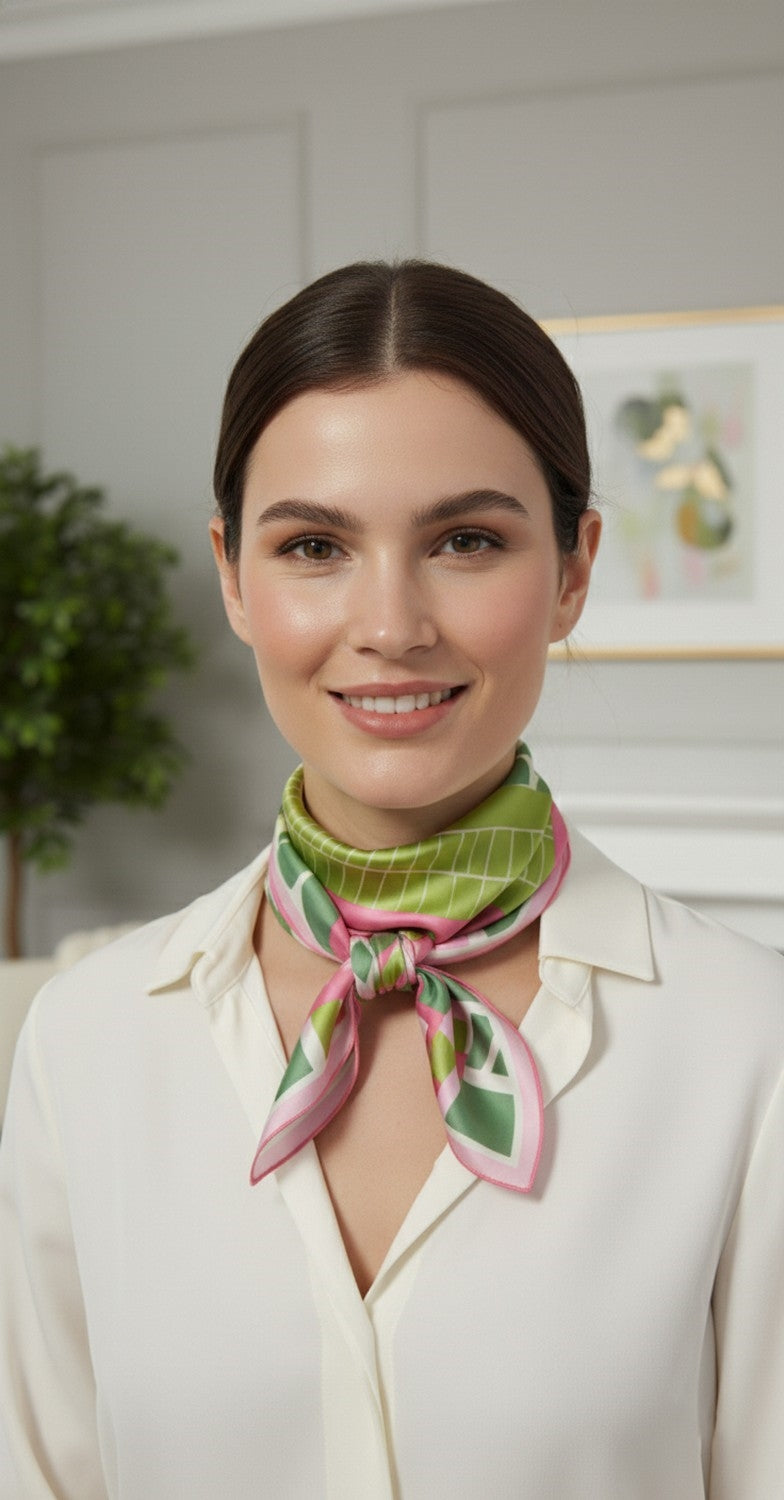Geometric Color Block Print Bandana