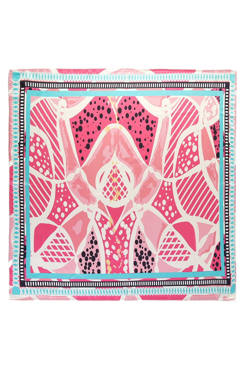 Abstract Geometric Print Square Scarf