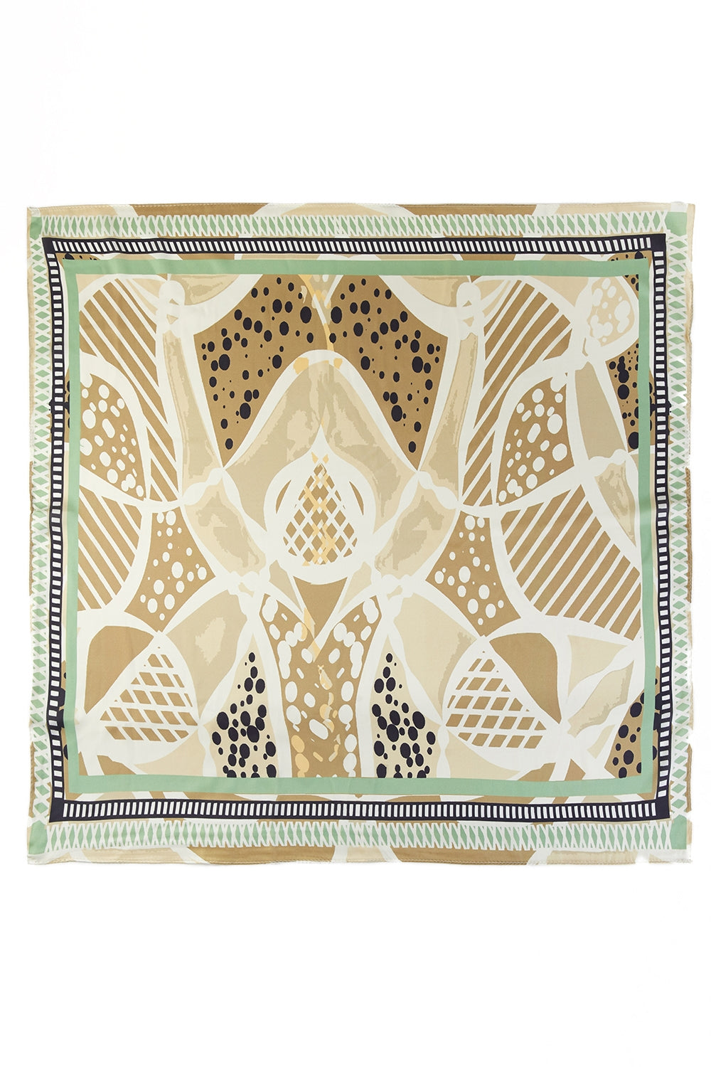 Abstract Geometric Print Square Scarf