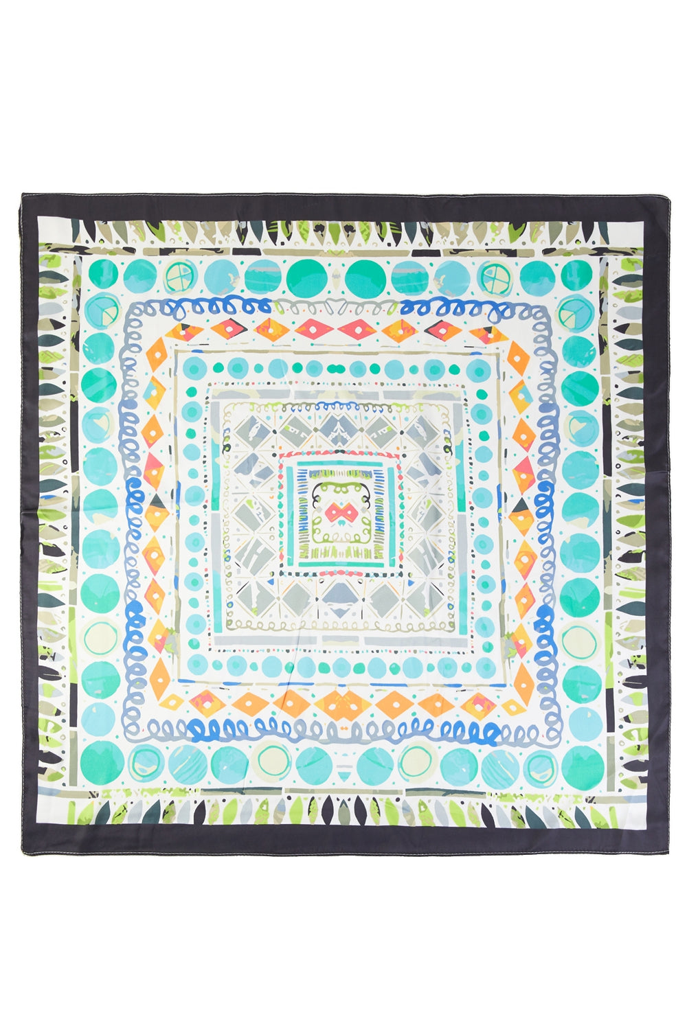Geometric Kaleidosopic Print Square Scarf
