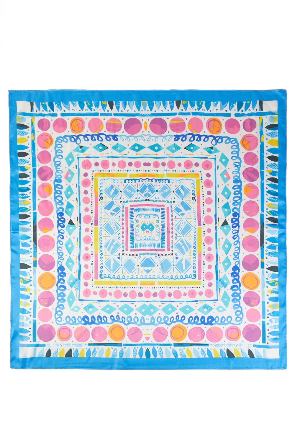 Geometric Kaleidosopic Print Square Scarf