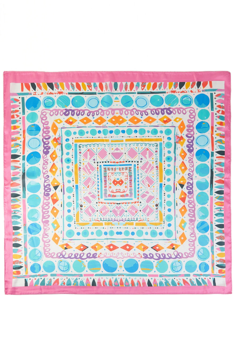 Geometric Kaleidosopic Print Square Scarf