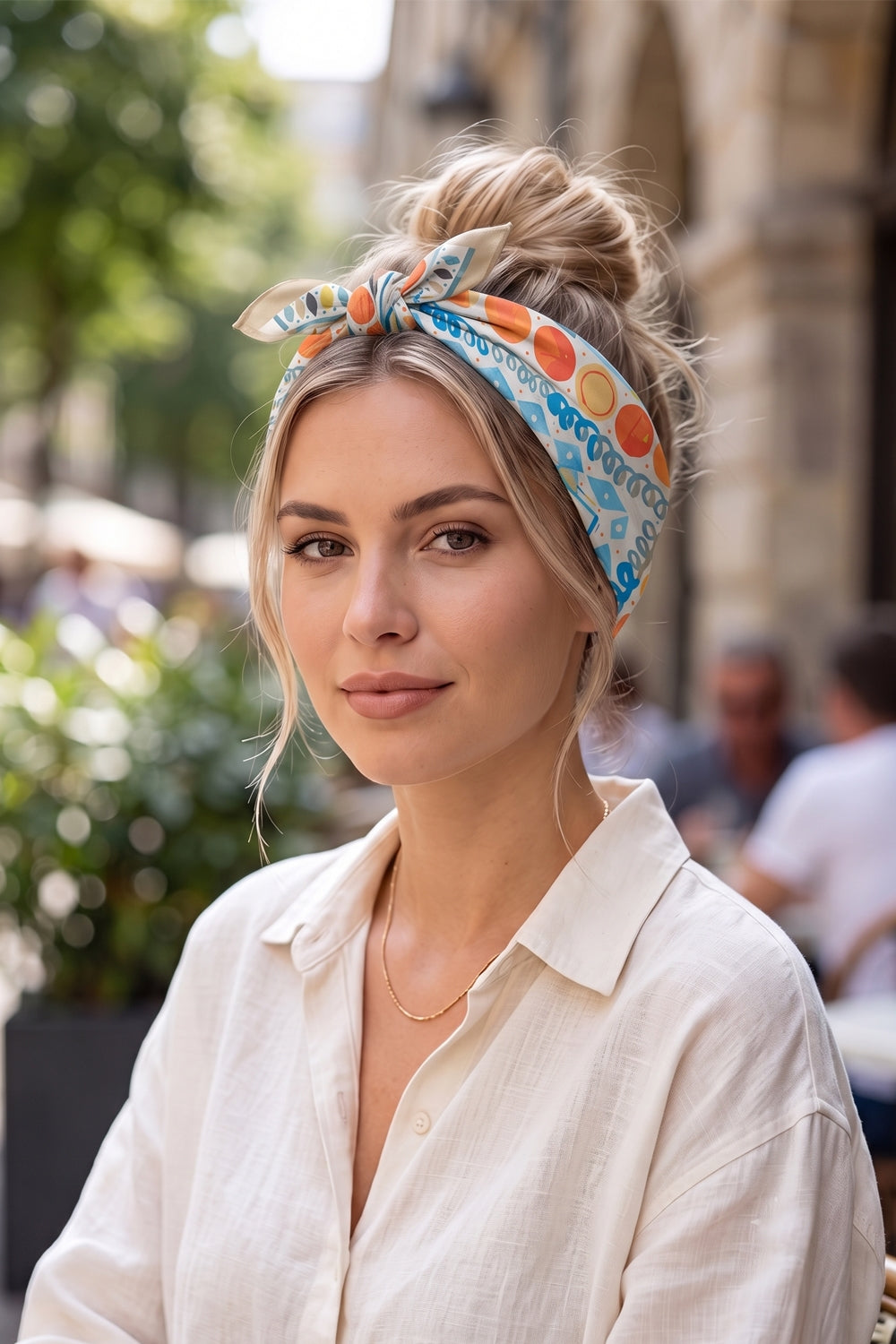 Geometric Kaleidosopic Print Square Scarf