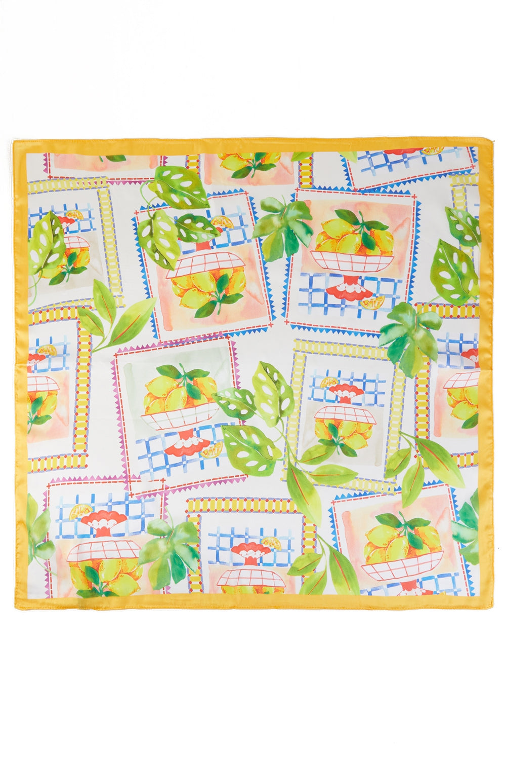 Citrus Print Square Scarf