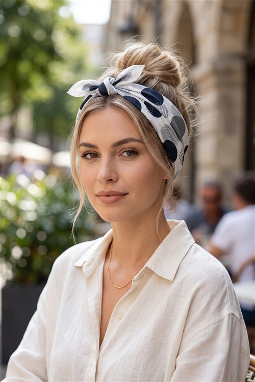 Abstract Polka Dot Print Square Scarf