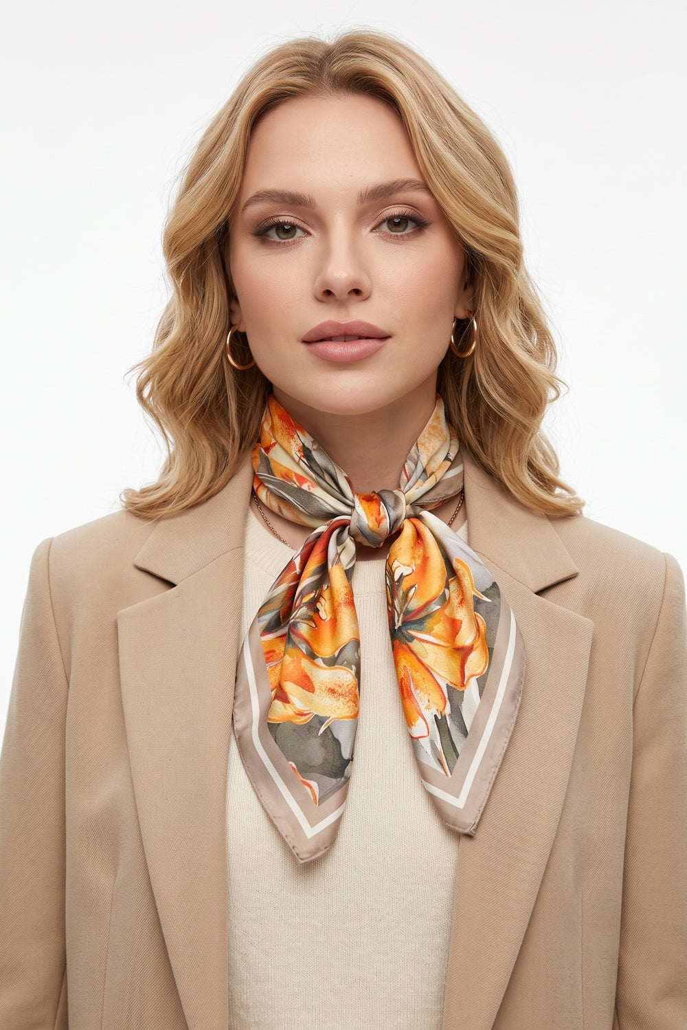 Watercolor Tulip Meadow Print Bandana
