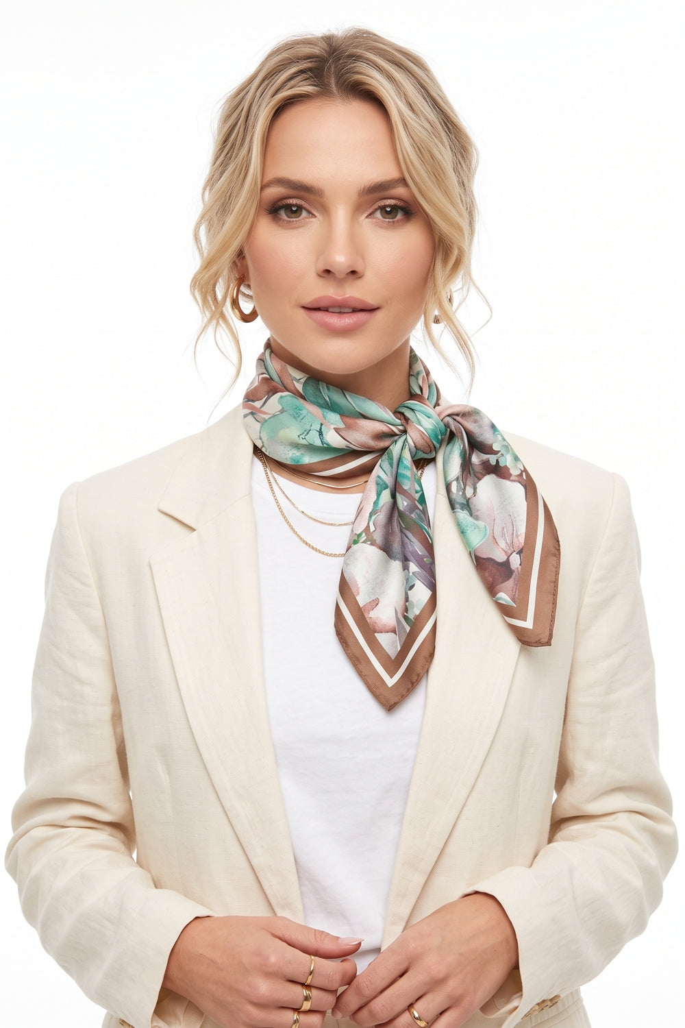 Watercolor Tulip Meadow Print Bandana