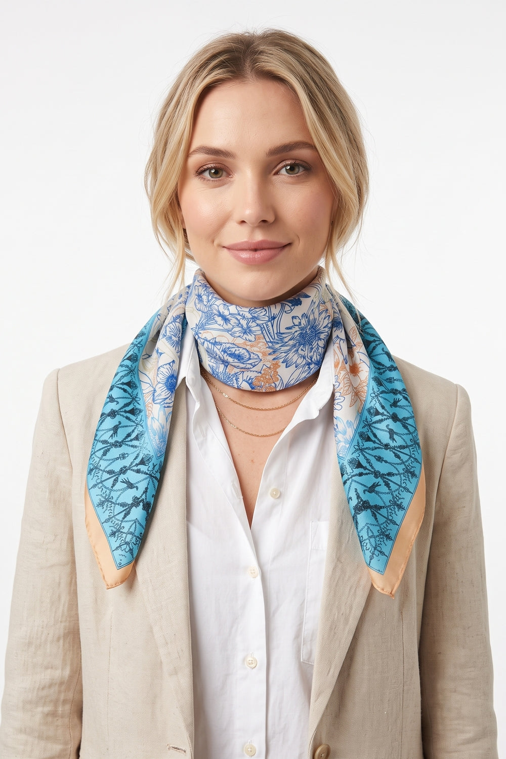 Botanical Drawing Flowers Print Bandana