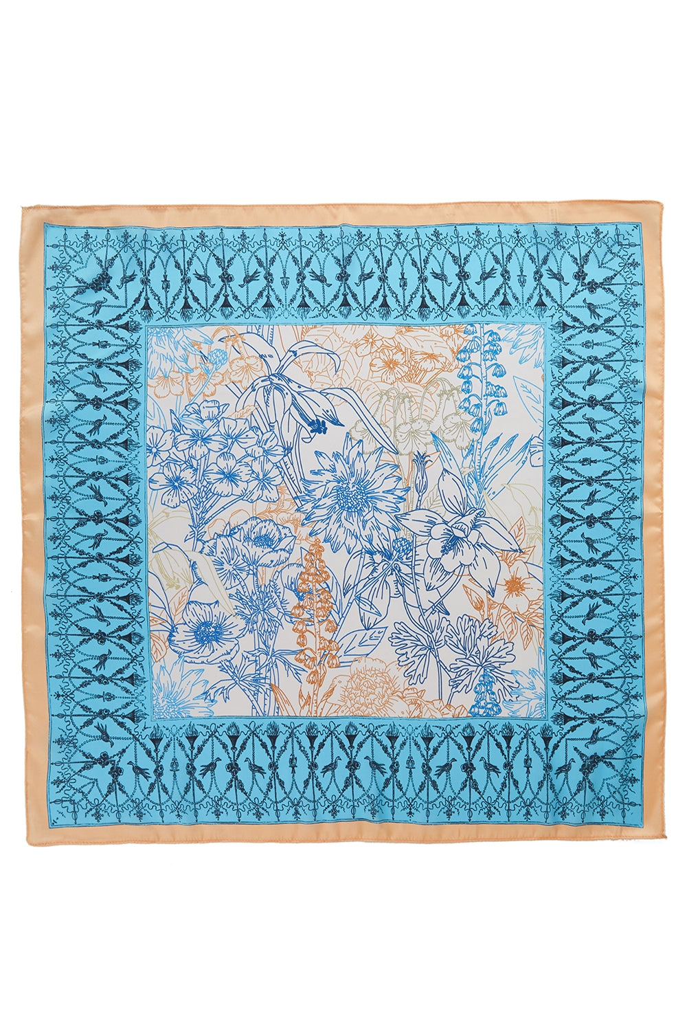 Botanical Drawing Flowers Print Bandana