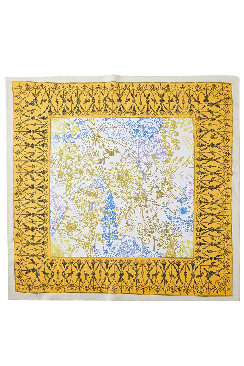 Botanical Drawing Flowers Print Bandana